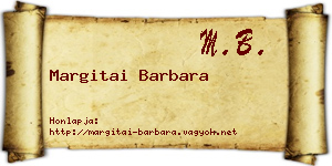 Margitai Barbara névjegykártya